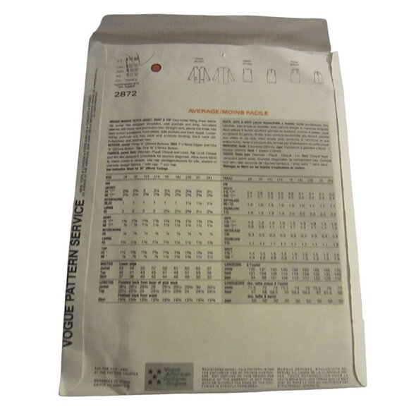 Perry Ellis Vintage Women's Sewing Pattern 2872 Dress and Jacket Size 14-16-18 - Picture 6 of 6